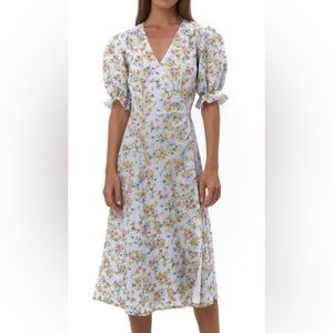 Small Alice Wrap Dress in Spring Bouquet by Hazel and Folk